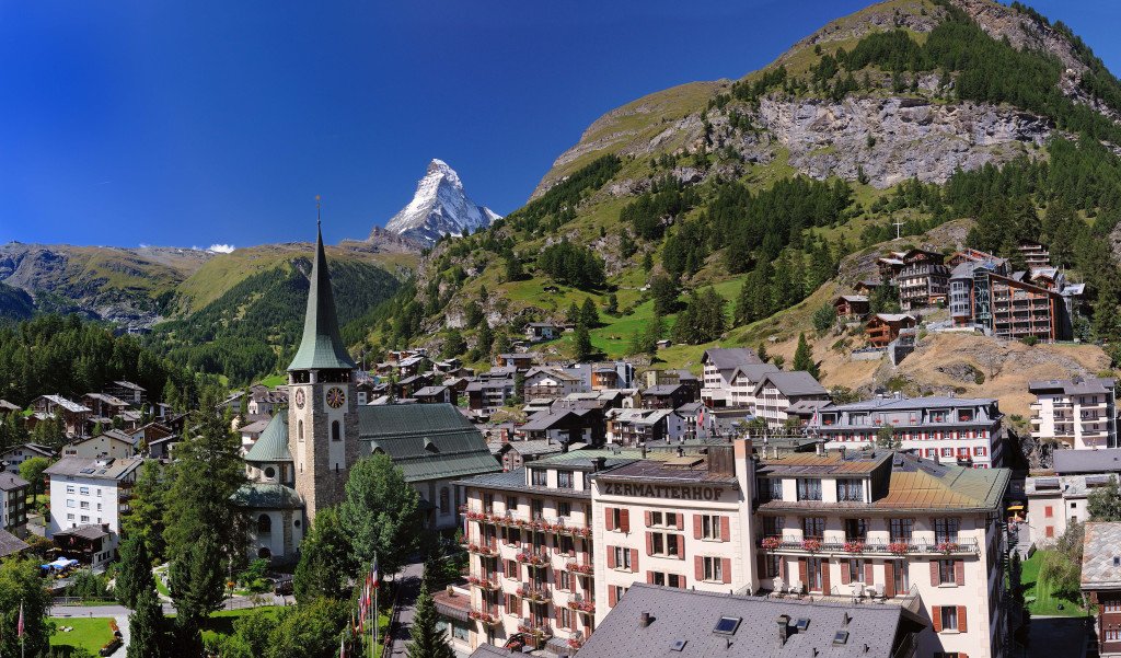En Suiza Zermatt es uno de los lugares favoritos para las vacaciones.