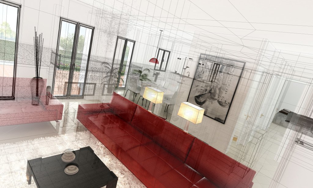 Appartamento, Rendering 3d progetto, interni