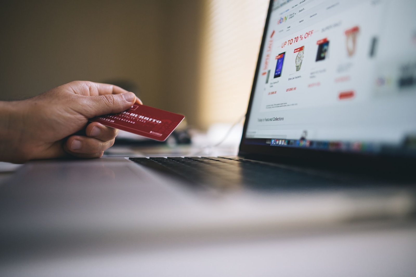 Compra online desde un portátil